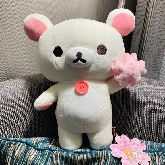 NWT Authentic 13” San-X Rilakkuma Sakura Korilakkuma 2024 ver. Plushie - Picture 1 of 3